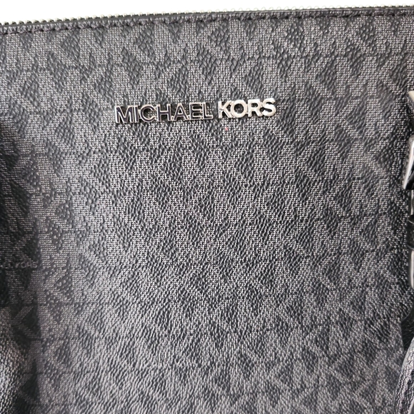Michael Kors Black Tote with Signature MK Print - Picture 2 of 6